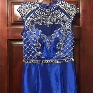 Royal Blue Beaded Dress